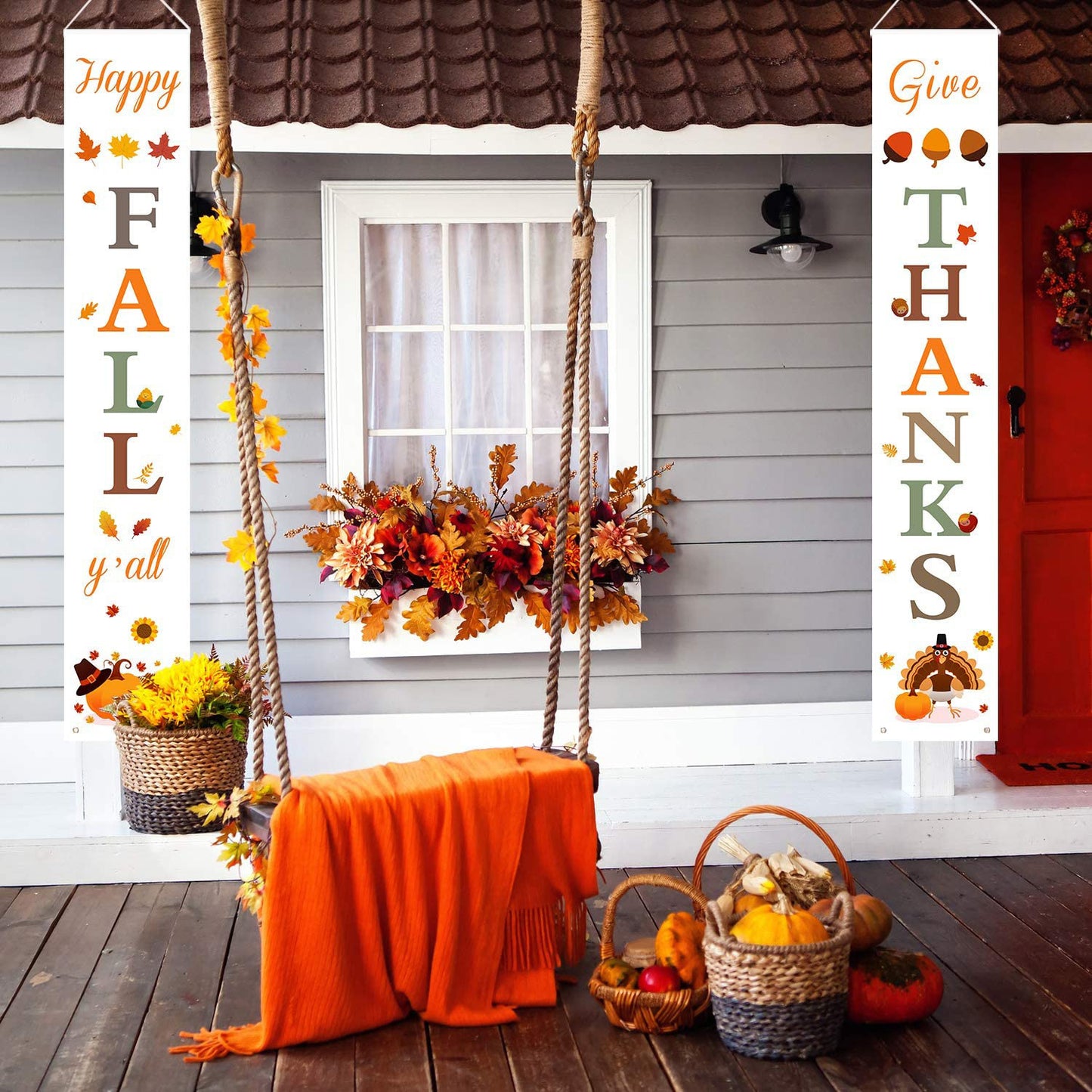 Thanksgiving Curtain Banner