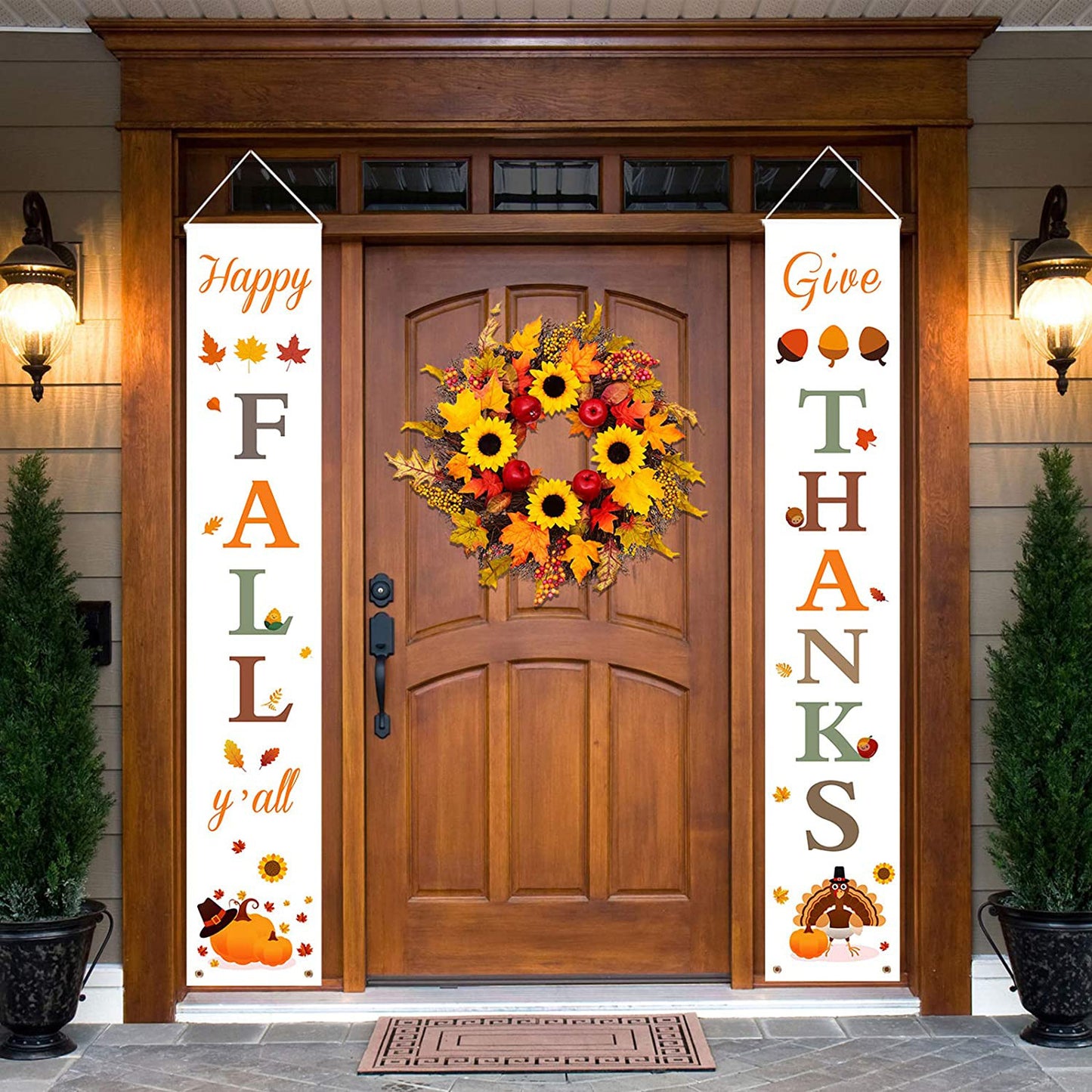 Thanksgiving Curtain Banner