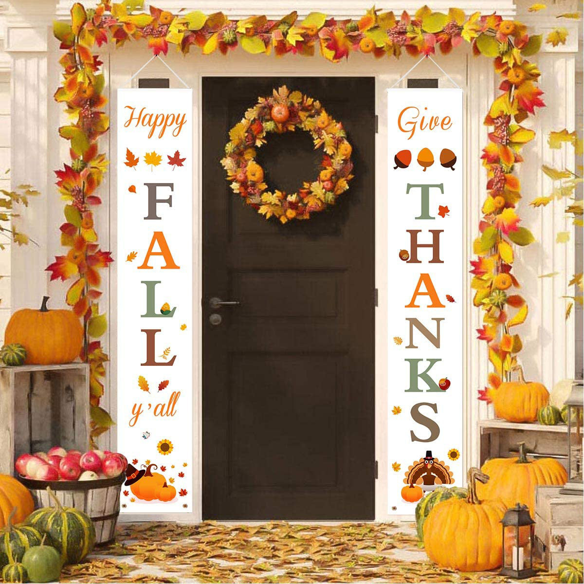 Thanksgiving Curtain Banner