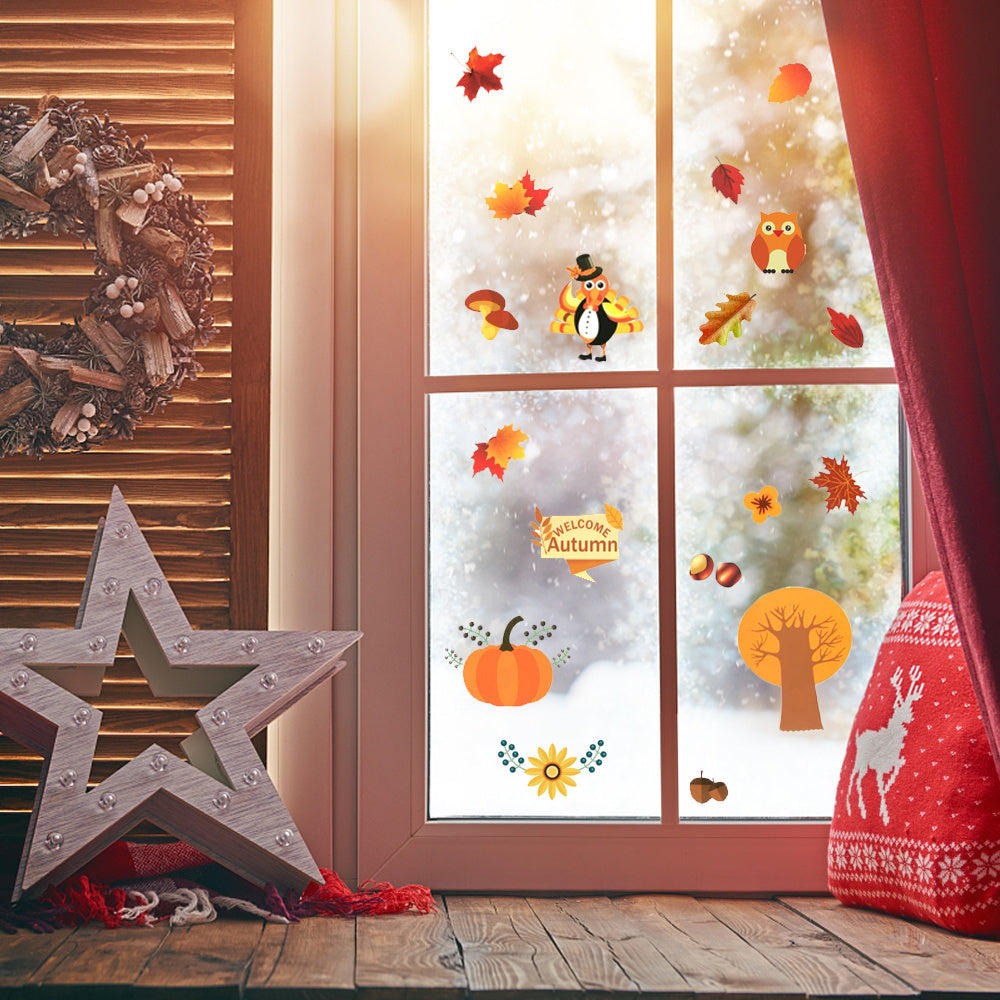 Autumn Maple Leaf Window Sticker