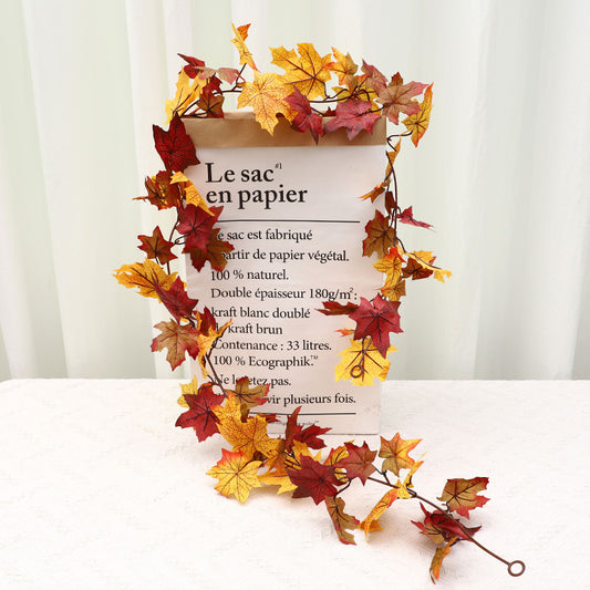 Artificial Hanging Frosted Maple Leaves