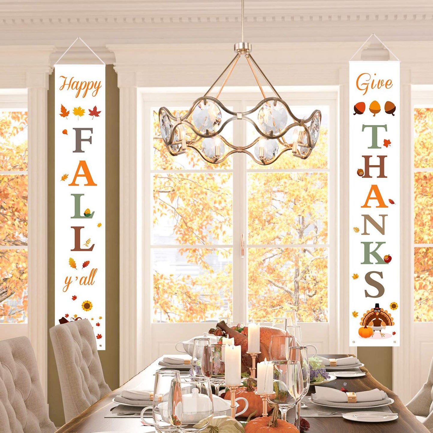 Thanksgiving Curtain Banner