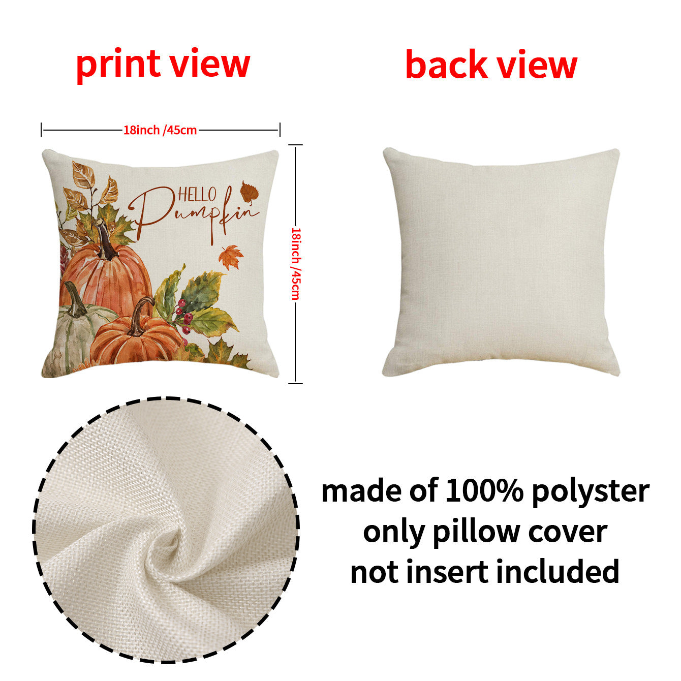 Thanksgiving Pillow Cover